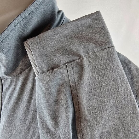 Matte Grey Jacket Mens Large Grey House of Grey Golf Casual Full Zip Hook Loop - Picture 6 of 12